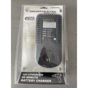 Chicago Electric 12v Lithium Ion Power Tools Battery Pack CHARGER 68398 NEW (E1)